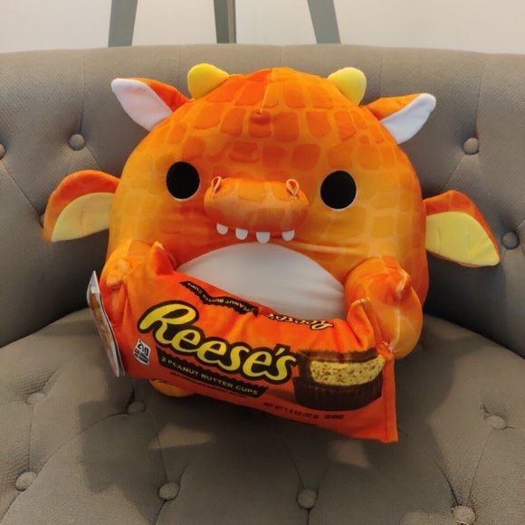 ZURU Snackles Reese's Dragon FELIX 14" Plush Super Soft Stuffed Animal Orange - Picture 2 of 10